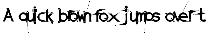 Preview of DamagedSataLightExtended Regular font