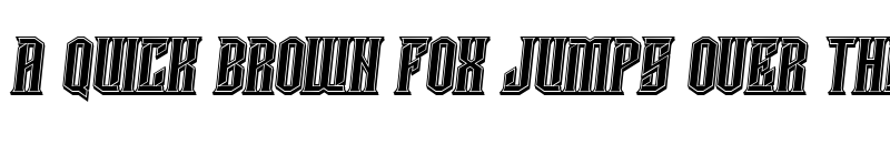 Preview of Damages 3D Filled Italic font