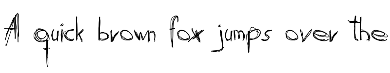 Preview of Daubed Regular font