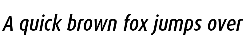 Preview of Dax Pro Cond Medium Italic font