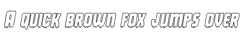 Preview of Deathblood Outline Italic Italic font