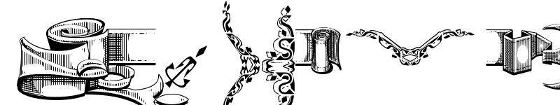 Preview of Deborah Extras/Ornaments Regular font