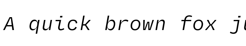 Preview of Degular Mono Demo Italic font