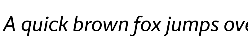 Preview of Dejanire Sans Italic font