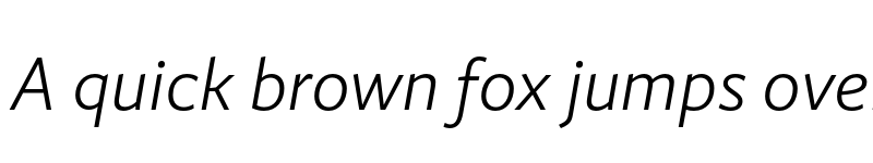 Preview of Dejanire Sans Light Italic font