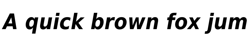 Preview of DejaVu Sans Condensed Bold Oblique font