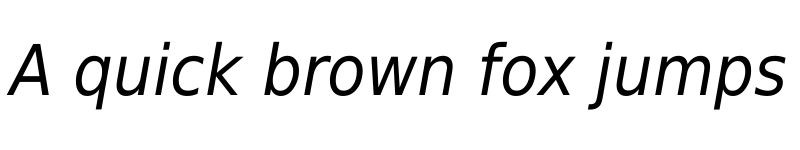 Preview of DejaVu Sans Condensed Oblique font