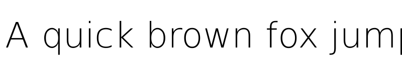 Preview of DejaVu Sans ExtraLight font