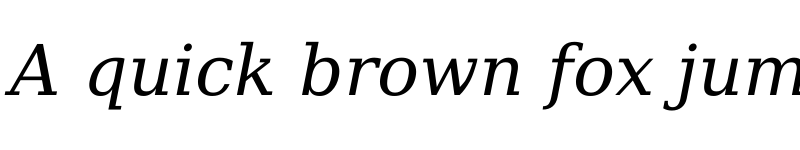 Preview of DejaVu Serif Italic font