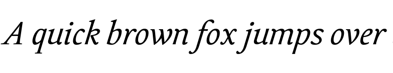 Preview of Delicato Pro Italic font