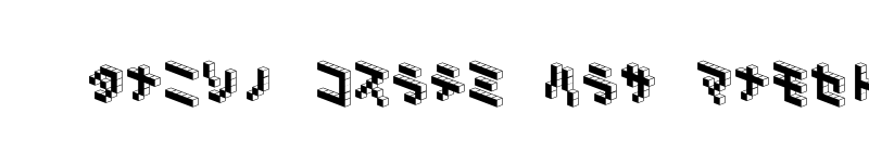 Preview of DemonCubicBlock NKP Black Regular font