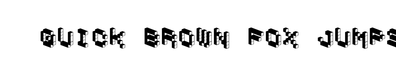 Preview of DemonCubicBlockFont Dark Regular font