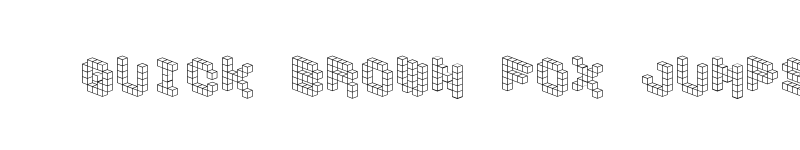 Preview of DemonCubicBlockFont Regular font