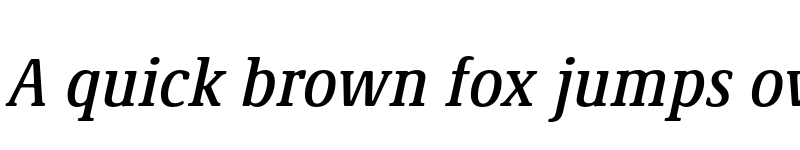 Preview of Demos Next Pro Cn Medium Italic font