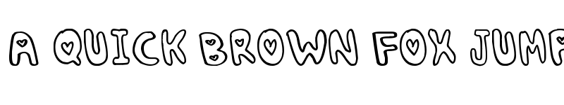 Preview of Denne Puffy-Hearts Regular font