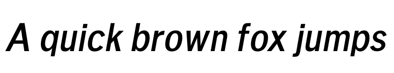 Preview of Deron Bold Italic font