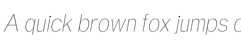 Preview of Deron Thin Italic font