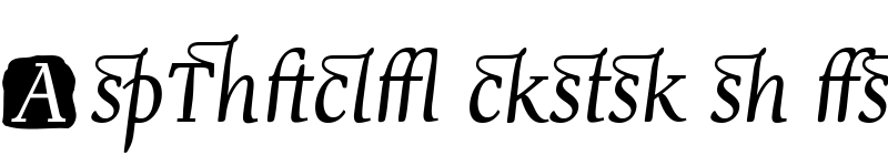 Preview of Devroye Extra Regular font