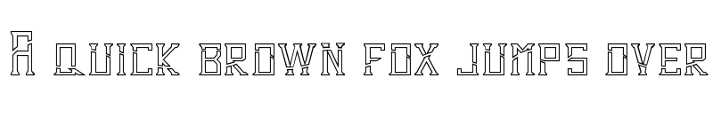 Preview of Dezert Demo Outline Dash font