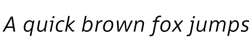 Preview of Dico Sans Italic font