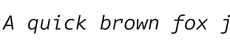 Preview of Dico Typewriter Italic font