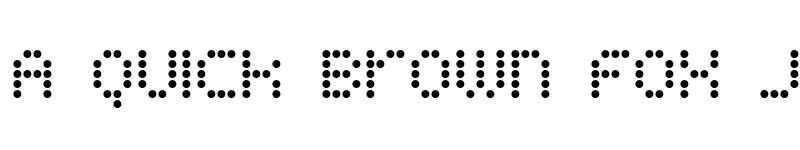Preview of Display Dots Regular font