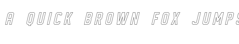 Preview of DISPLAYEDObliqueoutline Obliqueoutline font