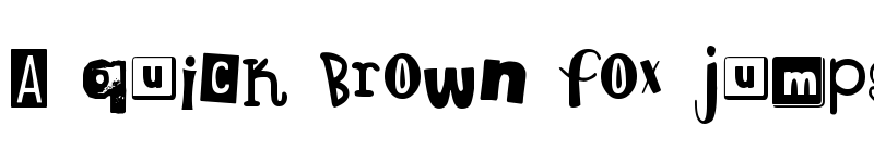 Preview of DJB Ransom Note Messy Regular font