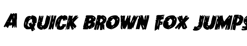 Preview of Dokter Monstro Staggered Italic Italic font