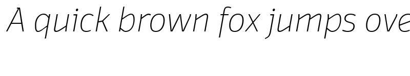 Preview of Domotika Trial Thin Italic font