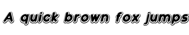 Preview of Double?Bubble Shadow Italic font