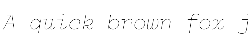 Preview of Drafting* Mono Thin Italic font