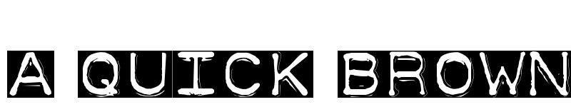 Preview of DymoFontInvers Regular font