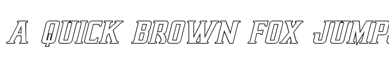 Preview of Earthrealm Outline Italic Italic font