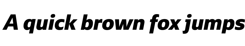 Preview of Ebony Extrabold Italic font