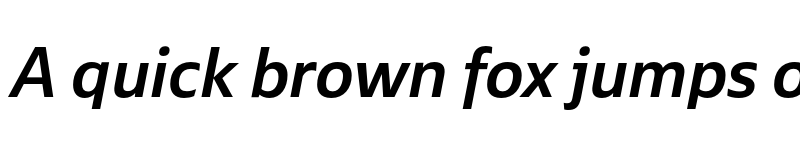 Preview of Ebony Semibold Italic font