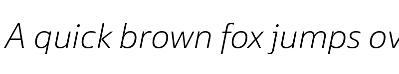 Preview of Ebony Thin Italic font