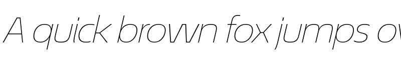 Preview of EconoSans Reduced 34 Thin Expanded Italic font