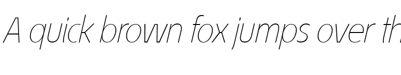 Preview of EconoSans Reduced 36 Thin Italic font