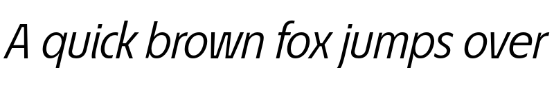 Preview of EconoSans Reduced 56 Italic font