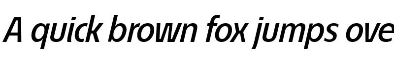 Preview of EconoSans Reduced 66 Medium Italic font