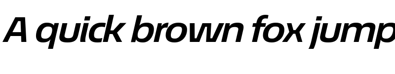 Preview of EconoSans Reduced 74 Bold Expanded Italic font