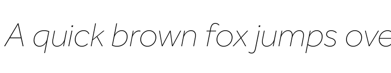 Preview of Effra CC Hairline Italic font