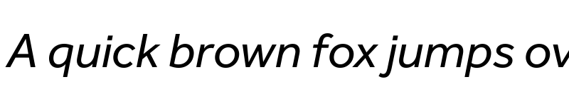 Preview of Effra CC Italic font