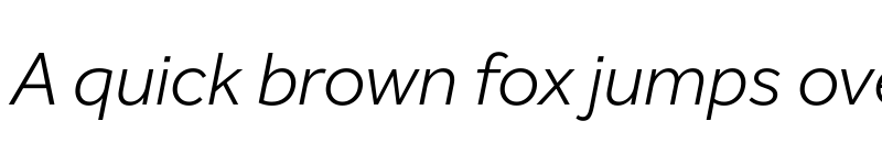 Preview of Effra CC Light Italic font