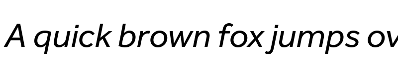 Preview of Effra CC VF Italic font