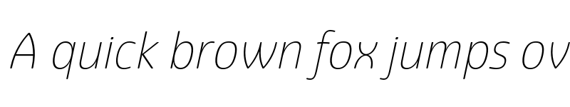 Preview of Eigerdals Thin Italic font