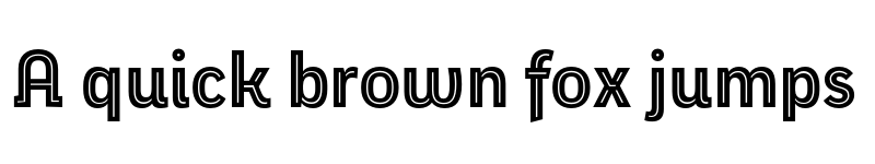 Preview of Eixample Dip Inline font