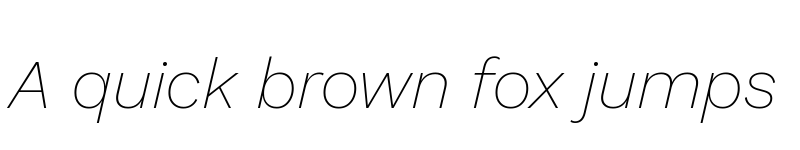 Preview of Elaine Sans ExtraLight Italic font