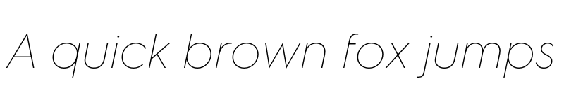 Preview of Electrolux Sans Thin Oblique font